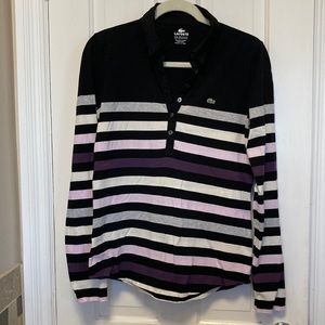 Lacoste 100% Pima cotton long sleeve henley